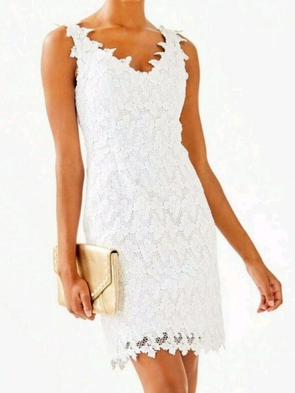 Lilly Pulitzer Reeve Butterfly Lace Shift Dress Size 2 Resort White Coquette